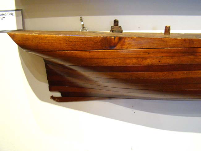 A Half-Hull Model of a Two-Masted Brigantine circa 1860